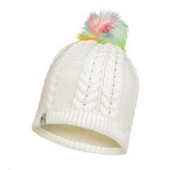 Dětská čepice BUFF® Child Knitted & Fleece Hat Nina WHITE