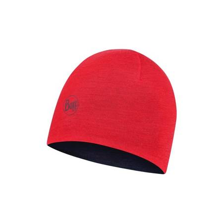 Čiapka BUFF® pre deti LW Merino Wool Reversible Hat DENIM - FIRE