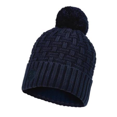 Czapka BUFF® Lifestyle Adult Knitted & Fleece Band Hat AIRON NIGHT BLUE